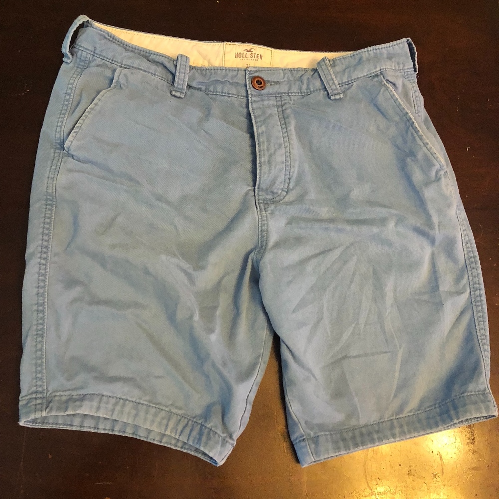 Hollister California blue khaki shorts (34)